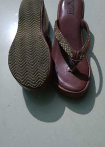 H&amp;M Brown Wedge Sandals