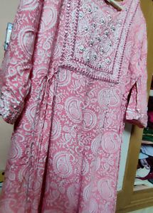 Elegant Pink Ethnic anarkali Gown