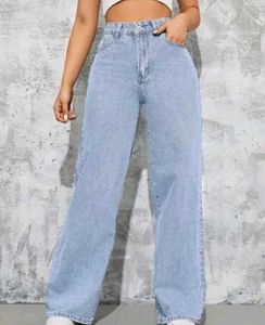 Light Blue Wide Leg Jeans