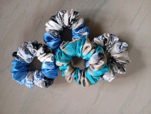 Beautiful Printed scrunchies Combo of 4