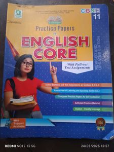 English Core And Practice Paper Class 11 Cbse