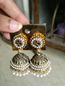 Oxidized Jhumka Earrings