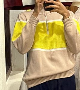 Block Zip Sweater
