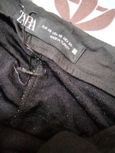 Zara Black Shimmery Skort
