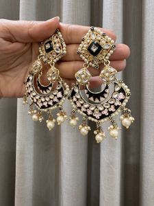 NEW! Kundan &amp; Pearl Traditional Earrings