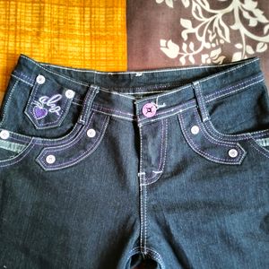 Black K-girl Denim Shorts