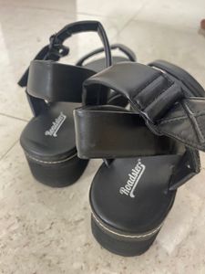 Roadster Women Black Open Toe Heeled Flats