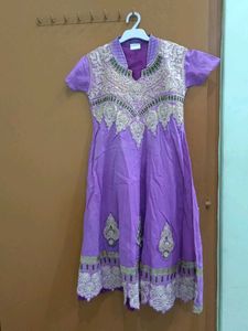 Anarkali Suit With Collar A- Line Neck