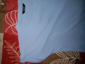 Light Blue Ribbed Tee