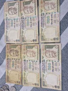 Indian 500 Rupee Notes -6pcs