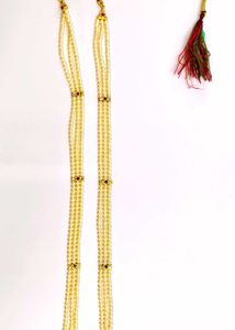 Pearl &amp; Golden Moti Haar / Necklace 14.5&#34;