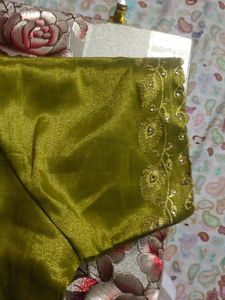 Green Silk Sari Blouse