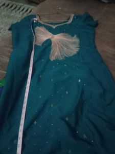 Teal Embellished Party Dress