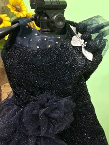 Sparkly Navy Blue Dress Party Wear