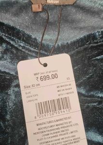 Velvet Puff Sleeve Top
