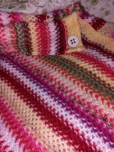 Colorful Knitted Poncho❤️💛🧡🩷