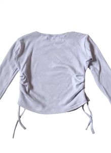 Lavender ribbed Long Sleeve crop top