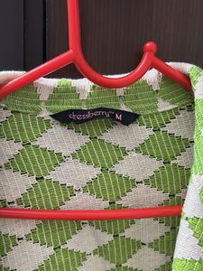 Green Patterned Knit Jacket