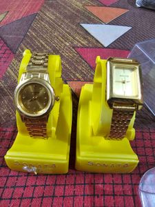 Sonata Gold Watches (Set of 2)