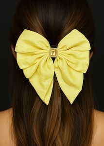 Yellow Bow Hair Clip