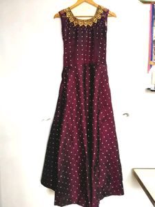 WINE COLOUR GOWN FOR WOMEN