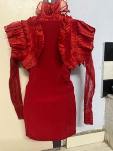 Pintrest Red Ruffle Dress