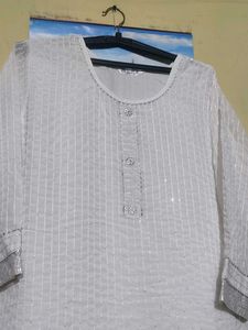 White Embroidered Beautiful Kurti