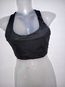Black Important Sports Bra