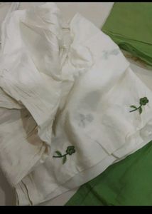 Green Embroidered Kurta Set