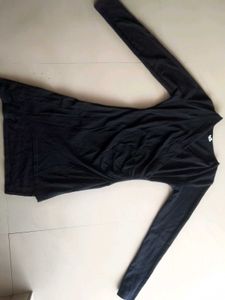 Elegant Black Wrap Bodycon Mini Dress