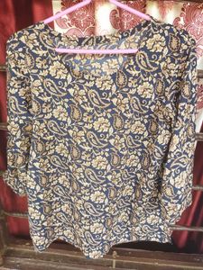 Paisley Print Long Sleeve Top