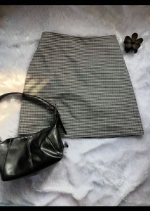 Black White Printed Skirt