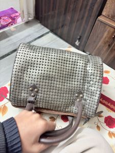 Stylish Metallic Accent Handbag