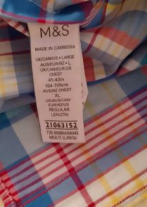 M&amp;S Plaid Button-Down Shirt