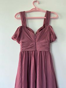 The Merlot Off-Shoulder Dress