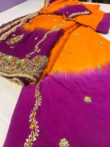 Royal Purple &amp; Orange Designer Lehenga Choli