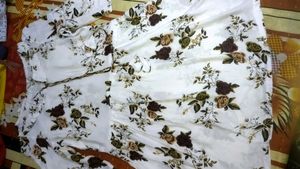 Knee Length Frock, Puff Sleeves