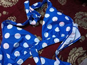 Blue Polka Dot 👙 Top