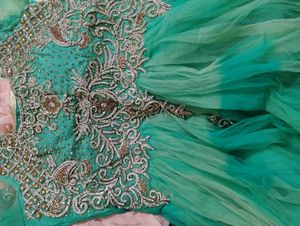 Green Embellished Formal Dress