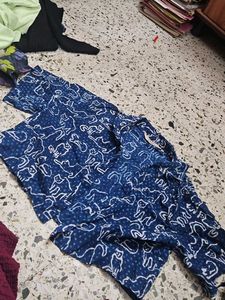 Blue Printed Top