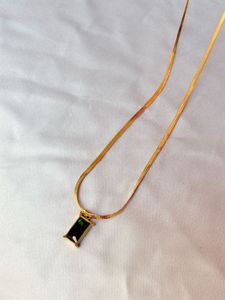 18 Carat Gold Plated Emerald Necklace