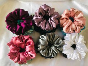 Silk Satin Scrunchies Set Of 12
