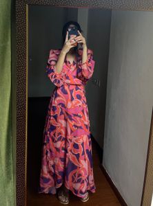 FREEBIRD Belia Wrap Floral Pink Dress