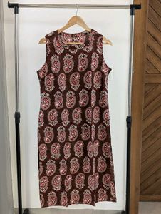 Paisley Print Sleeveless Dress