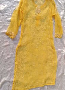 💛Lucknowi Work With Gota Patti Chikankari Kurta