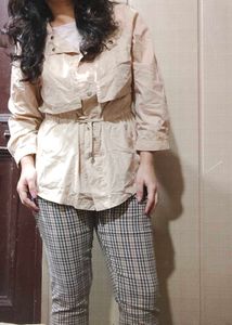 Beige Lightweight Jacket And Pants