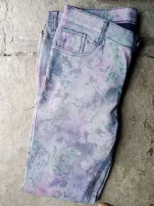 Zara Floral Print Jeans