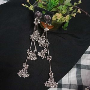 jhumri talaiya earings oxidised