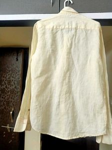 NEW RARE RABBIT lemon yellow Linen Shirt