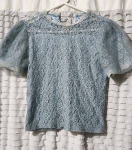 Lace Puff Sleeve Top